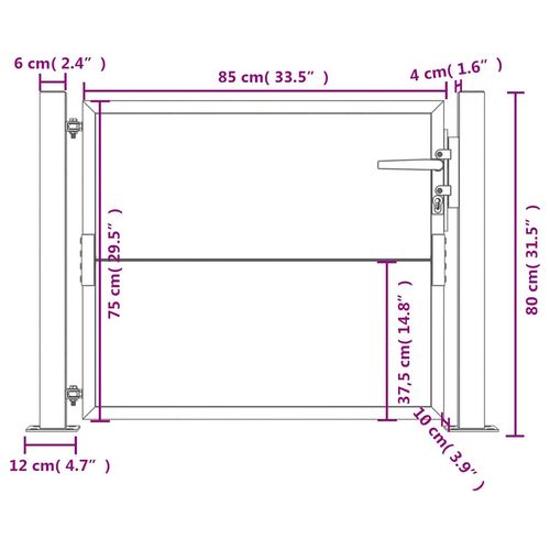 Furtka ogrodowa, 105x80 cm, stal kortenowska na Arena.pl