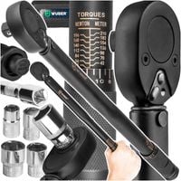 KLUCZ DYNAMOMETRYCZNY 1/2" 28-210Nm CrMO W ETUI +4 NASADKI