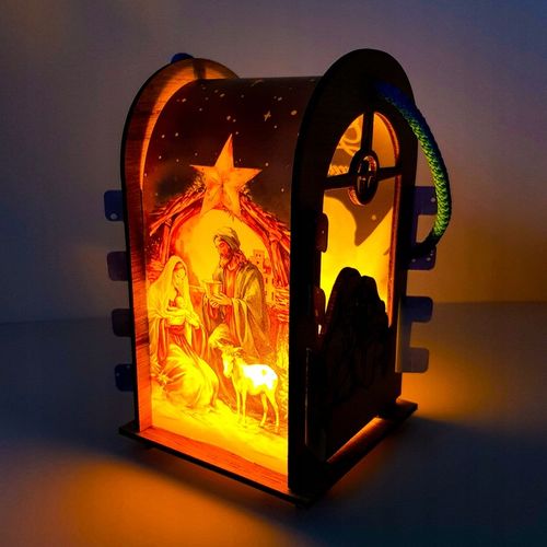 LAMPION ADWENTOWY DLA DZIECI ŚWIECĄCY LED KOLOROWY NA RORATY + Baterie na Arena.pl