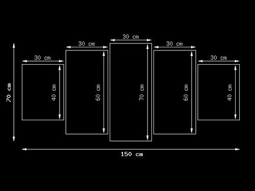 70CM 150CM OBRAZ 5 ELEM MAKI INACZEJ ŚCIENNY na Arena.pl