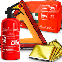 GAŚNICA 1KG Ogniochron APTECZKA Pierwszej Pomocy DIN13164 TRÓJKĄT Folia NRC