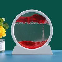 3D Ruchomy Piasek Obraz Okrągłe Szkło Głębokie – 7 inch