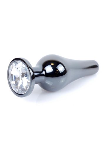 plug-jewellery dark silver butt plug- clear na Arena.pl