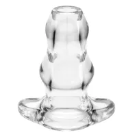 perfect fit double tunnel plug xl przezroczysty - anatomiczna zatyczka