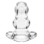 perfect fit double tunnel plug xl przezroczysty - anatomiczna zatyczka