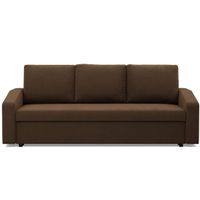 Kanapa rozkładana, BLOM, Mikrofaza, 220x92x85 cm, brązowy | TYLETEGOTU