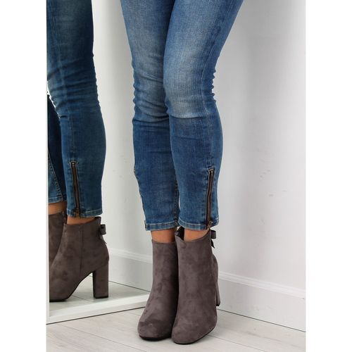 Botki na obcasie szare E5120 L.GREY r.37 na Arena.pl