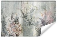 Fototapeta LIŚCIE Egzotyczne Styl Vintage Abstrakcja Beton 450cm x 300cm