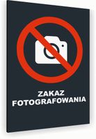 Tabliczka znak informacyjny 40x30 Antracyt ZAKAZ FOTOGRAFOWANIA Dibond