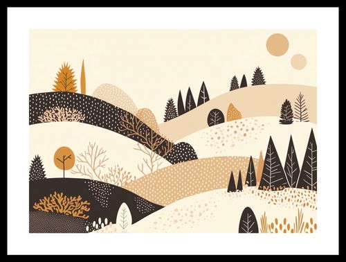 Plakat 42x29,7cm Jesień w Wzgórzach na Arena.pl