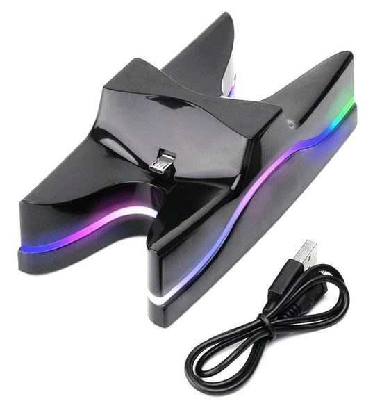 ŁADOWARKA STACJA DOKUJĄCA DO PADÓW PLAYSTATION 4 PS4 RGB LED zdjęcie 3