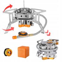 Doskonała MINI kuchenka turystyczna gazowa na kartusze z adapterem 5800W