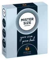 prezerwatywy cienkie transparentne mister size 53 mm wegańskie 3 szt