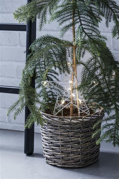 Stojąca gwiazda świąteczna LED 0,3W świetlna dekoracja srebrna zdjęcie 3