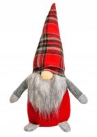 Skrzat siedzący czerwona kratka 44cm