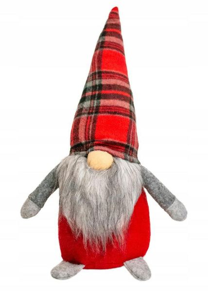 Skrzat siedzący czerwona kratka 44cm zdjęcie 1