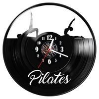 Zegar ścienny z płyty winylowej Pilates 1053.14
