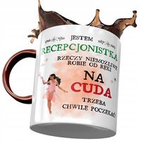 Kubek Bordowy Dla Recepcjonistki Na Prezent Z Nadrukiem Ze Zdjęciem