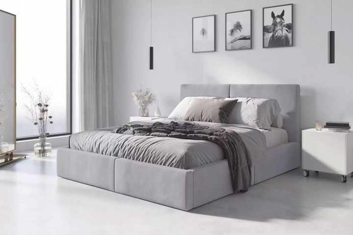 Łóżko 160x200 Tapicerowane Hilton + stelaż zdjęcie 4