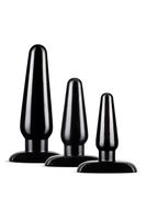 zestaw korków blush anal adventures basic plug kit black blush
