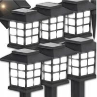 6szt WBIJANE LAMPKI DO OGRODU LAMPA SOLARNA OGRODOWE CZUJNIK LED OZDOBNE