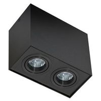 Czarna lampa natynkowa Eloy AZ2138 Azzardo do przedpokoju prostokątna