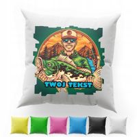 POSZEWKA Z NADRUKIEM BAWEŁNIANA 40x40CM - RYBAK POŁÓW RYBA WĘDKA HOBBY