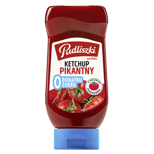 Pudliszki ketchup pikantny bez dodatku cukru 440g na Arena.pl