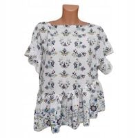 bluzka damska z falbanką oversize KASZEBE wzór kaszubski