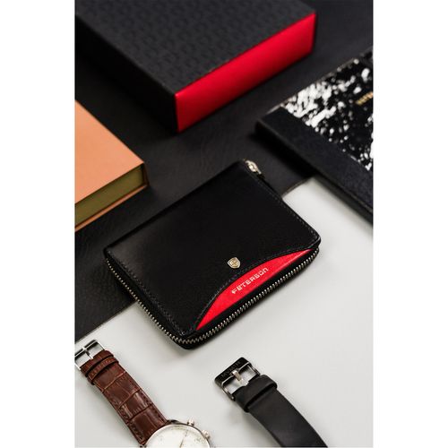 duży, skórzany portfel męski na zamek - peterson na Arena.pl