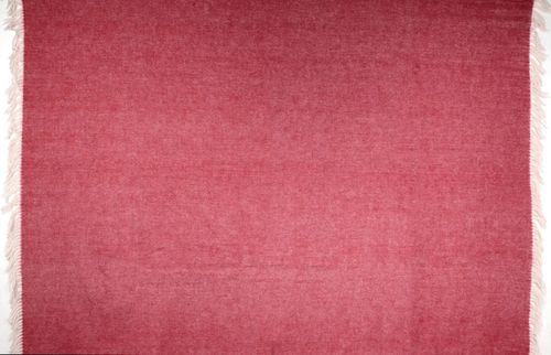 Koc Z Wełny Nowozelandzkiej 150X200 Prążek - Bordowy na Arena.pl