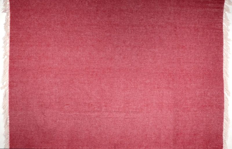 Koc Z Wełny Nowozelandzkiej 150X200 Prążek - Bordowy zdjęcie 6