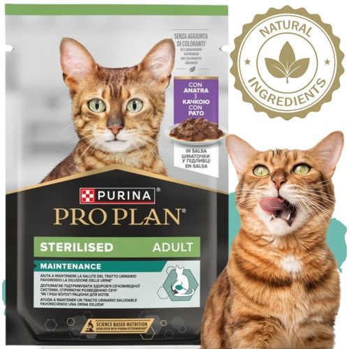 karma mokra dla kotów sterylizowanych purina pro plan z kaczką 85 g natural na Arena.pl