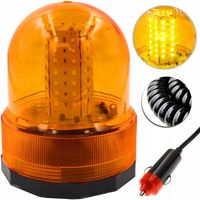 Lampa Ostrzegawcza Błyskowa Kogut Magnes Bardzo Mocna Pomarańczowy 12V