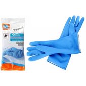 Rękawice domowe lateksowe rozm. M flokowana wewnętrzna powierzchnia