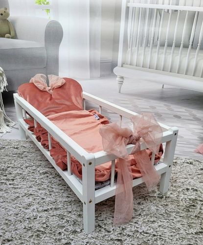 2w1 Łóżeczko – Kołyska XXL duże dla lalek z 3 elementową pościelą PL na Arena.pl