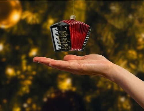 Bombka choinkowa ręcznie malowana - Akordeon na Arena.pl