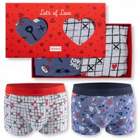 Kolorowe bokserki męskie SERCA SOXO prezent dla chłopaka na WALENTYNKI r. L