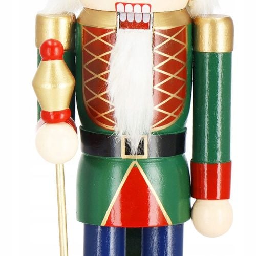 DZIADEK DO ORZECHÓW DREWNIANY ozdoba świąteczna XXL figurka PREMIUM 38 cm na Arena.pl