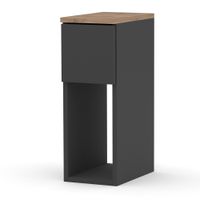 Szafka Nocna Mała Figo Stolik Do Salonu Szuflada Sypialnia Loft Szary Wotan