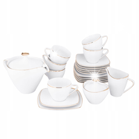 Serwis herbaciano-kawowy dla 6 osób porcelana MariaPaula Moderna Gold 21 el