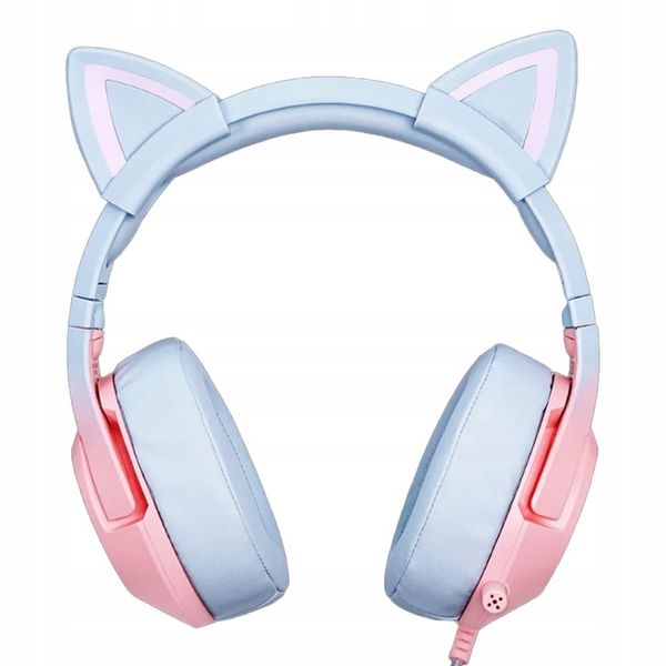 ONIKUMA K9 KOCIE USZY SŁUCHAWKI GAMINGOWE NAUSZNE PRZEWODOWE Z MIKROFONEM zdjęcie 2