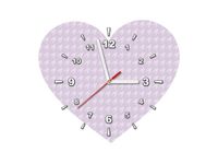 40X40CM ZEGAR FIOLETOWE SERCE OBRAZ