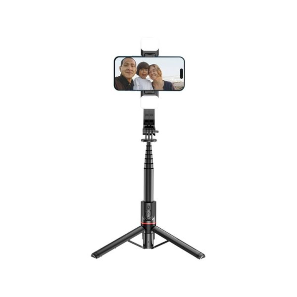 TECH-PROTECT L05S BLUETOOTH SELFIE STICK TRIPOD & LED LIGHT BLACK zdjęcie 3