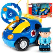 SAMOCHÓD AUTO POLICJA ZDALNIE STEROWANA DLA MALUCHA DZIECKA KIEROWNICA