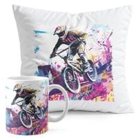 ZESTAW KUBEK + PODUSZKA DRUK - ROWER BMX MTB SPORT