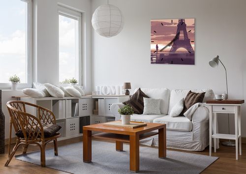 Zegar Ścienny - Wieża Eiffla Postać - 60X60 Cm - C3Ac60X60-4104 na Arena.pl