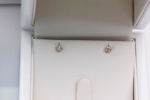 Złote kolczyki KZD2556 - Diament na Arena.pl