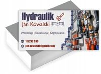 Wizytówki firmowe reklamowe 200szt HYDRAULIK imię nazwisko nazwa firmy