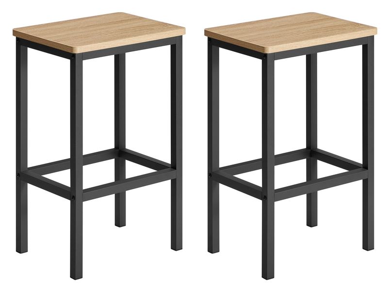 Taboret barowy OSKAR 2 szt. dąb sonoma do kuchni i jadalni styl loft zdjęcie 1